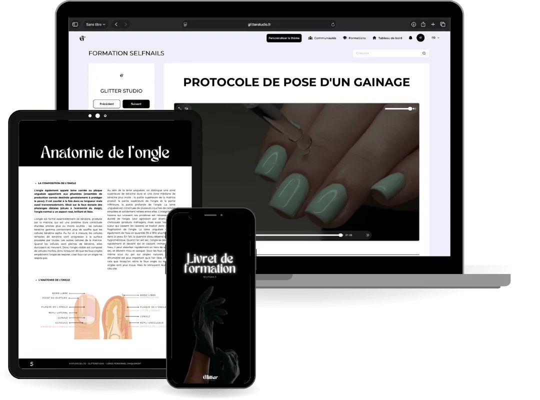 La formation SelfNails sur ordinateur, tablette et téléphone